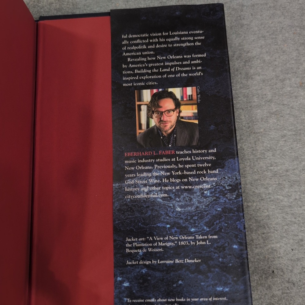 Building the Land of Dreams New Orleans Eberhard L Faber 1st Ed 2016 Hardcover - Picture 3 of 5